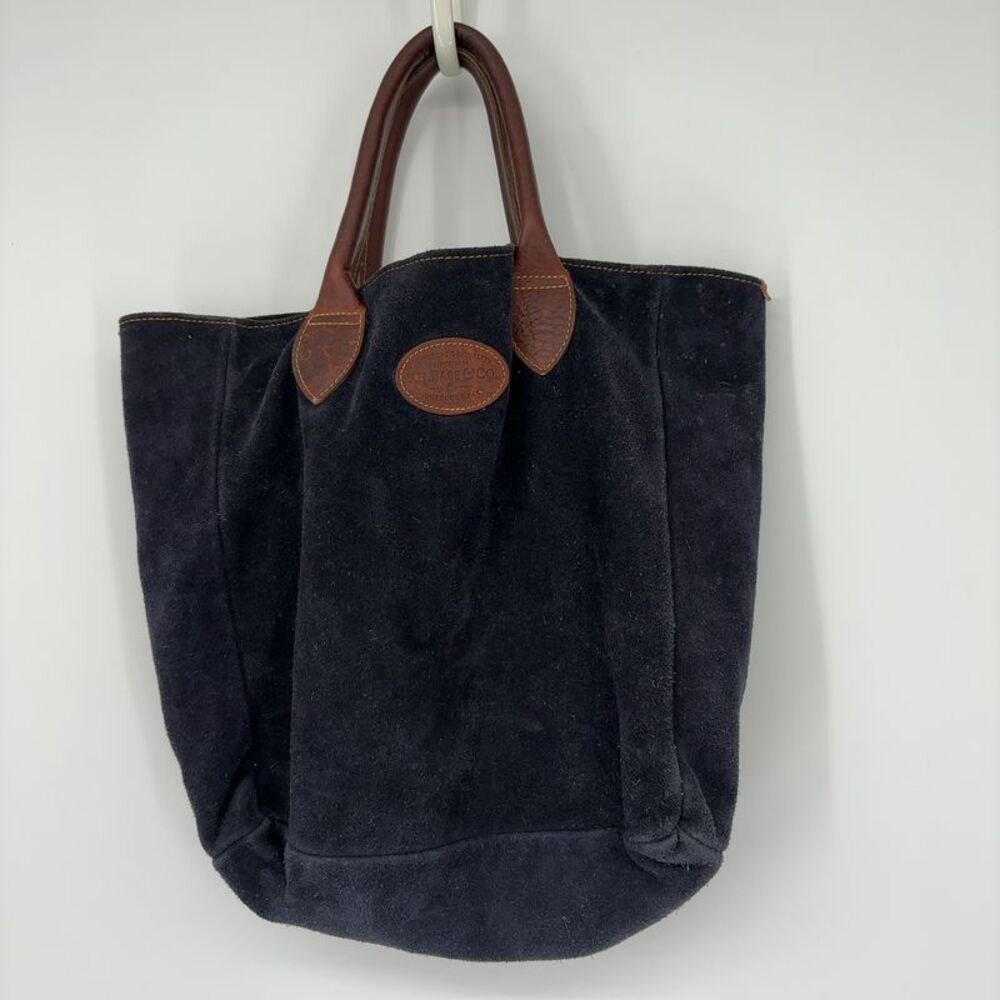 G.H. Bass & Co. Blue Suede Leather Tote Bag